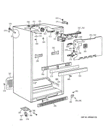 03 - Cabinet parts for Ge Refrigerator TBX18GABLRAA from AppliancePartsPros.com