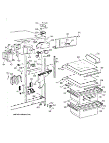 03 - Fresh Food Section parts for Ge Refrigerator MSG25GRBAWW from AppliancePartsPros.com