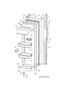 02 - Fresh Food Door parts for Ge Refrigerator TFT30PRBAAA from AppliancePartsPros.com