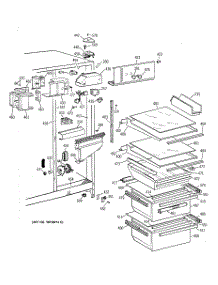 03 - Fresh Food Section parts for Ge Refrigerator TFG22JABAWW from AppliancePartsPros.com