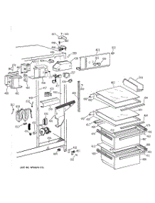 03 - Fresh Food Section parts for Ge Refrigerator TFG20JRBAWH from AppliancePartsPros.com