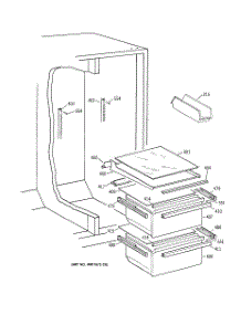 04 - Fresh Food Section parts for Ge Refrigerator TFT20JABAAA from AppliancePartsPros.com