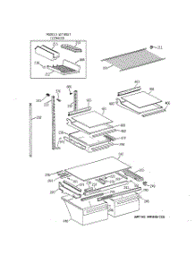 04 - Shelf Parts parts for Ge Refrigerator TBT21JABFRAA from AppliancePartsPros.com