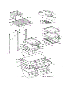 04 - Shelf Parts parts for Ge Refrigerator TBT25PABFRWW from AppliancePartsPros.com
