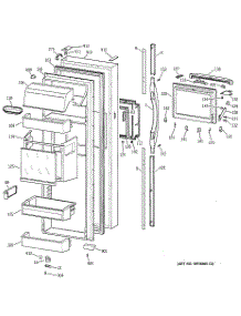 02 - Fresh Food Door parts for Ge Refrigerator TFG30PFBAWW from AppliancePartsPros.com
