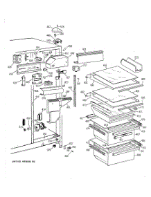 03 - Fresh Food Section parts for Ge Refrigerator TFT22JABAAA from AppliancePartsPros.com