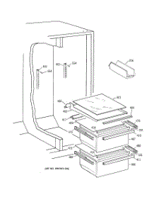 04 - Fresh Food Section parts for Ge Refrigerator TFT20JRBAAA from AppliancePartsPros.com