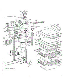 03 - Fresh Food Section parts for Ge Refrigerator TFT22JWBAAA from AppliancePartsPros.com