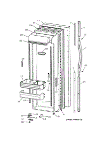 02 - Fresh Food Door parts for Ge Refrigerator TFT27PRBAWW from AppliancePartsPros.com