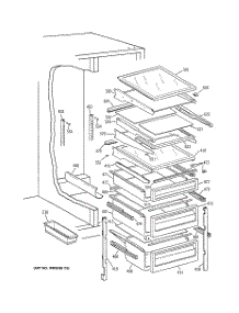 06 - Fresh Food Shelves parts for Ge Refrigerator TFT30PRBAWW from AppliancePartsPros.com