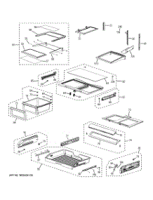 07 - Fresh Food Shelves parts for Ge Refrigerator GFSS6PKBASS from AppliancePartsPros.com