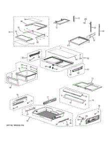 07 - Fresh Food Shelves parts for Ge Refrigerator GFSF6PKBAWW from AppliancePartsPros.com