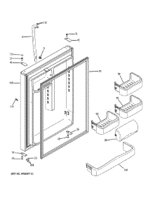 Fresh Food Door parts for Ge Refrigerator GTH20SBBASS from AppliancePartsPros.com