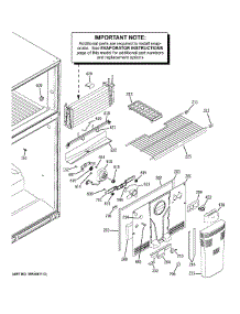 Freezer Section parts for Ge Refrigerator GTH20SBBASS from AppliancePartsPros.com