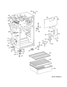 02 - Cabinet parts for Ge Refrigerator GTS18CCBHRBB from AppliancePartsPros.com