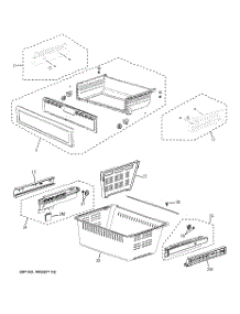 04 - Freezer Shelves parts for Ge Refrigerator PFSS6PKXGSS from AppliancePartsPros.com