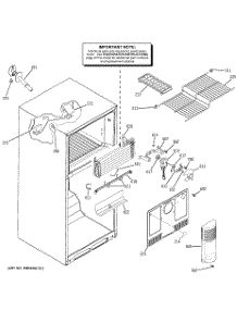 02 - Freezer Section parts for Ge Refrigerator GTH18JLXDRBS from AppliancePartsPros.com