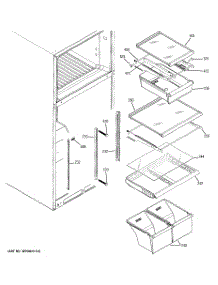 05 - Fresh Food Shelves parts for Ge Refrigerator GTH18JLXDRBS from AppliancePartsPros.com