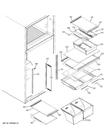 05 - Fresh Food Shelves parts for Ge Refrigerator DTH18ZBXDRWW from AppliancePartsPros.com