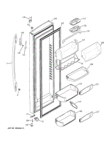 03 - Fresh Food Door parts for Ge Refrigerator PSE25VGXICWW from AppliancePartsPros.com
