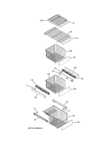 06 - Freezer Shelves parts for Ge Refrigerator PSE25VGXICWW from AppliancePartsPros.com