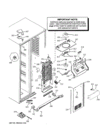 03 - Freezer Section parts for Ge Refrigerator GSS25WSWJSS from AppliancePartsPros.com