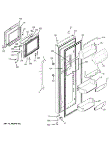02 - Fresh Food Door parts for Ge Refrigerator GSHL6PHXIELS from AppliancePartsPros.com