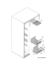 05 - Freezer Shelves parts for Ge Refrigerator ESS25KSTMSS from AppliancePartsPros.com