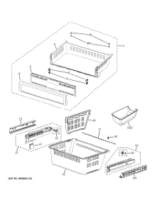 04 - Freezer Shelves parts for Ge Refrigerator DFSF9VKBAWW from AppliancePartsPros.com