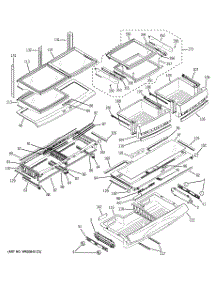09 - Fresh Food Shelves parts for Ge Refrigerator PGSS5RKZCSS from AppliancePartsPros.com