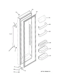 02 - Fresh Food Door parts for Ge Refrigerator GSS23QSWLSS from AppliancePartsPros.com