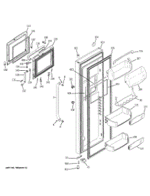 02 - Fresh Food Door parts for Ge Refrigerator GSHF6PHXIEWW from AppliancePartsPros.com