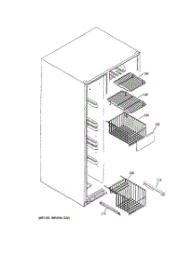 05 - Freezer Shelves parts for Ge Refrigerator GSS23QSWLSS from AppliancePartsPros.com