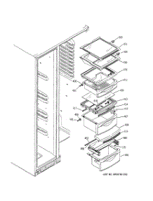 08 - Fresh Food Shelves parts for Ge Refrigerator GSHF6PHXIEWW from AppliancePartsPros.com