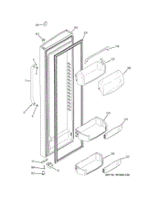 02 - Fresh Food Door parts for Ge Refrigerator GSHF6NGBCHBB from AppliancePartsPros.com