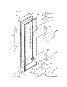 02 - Fresh Food Door parts for Ge Refrigerator GSE25MGYCCSS from AppliancePartsPros.com