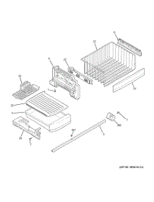 03 - Freezer Shelves parts for Ge Refrigerator PDSE5NBZCDSS from AppliancePartsPros.com