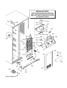 03 - Freezer Section parts for Ge Refrigerator GSHF6LGBCHBB from AppliancePartsPros.com