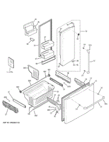 03 - Doors & Bins parts for Ge Refrigerator CFSP5RKBCSS from AppliancePartsPros.com