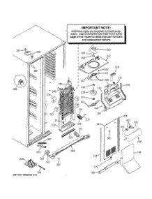 03 - Freezer Section parts for Ge Refrigerator GSE25MGYCCWW from AppliancePartsPros.com