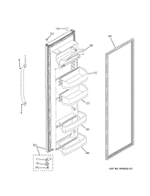 02 - Fresh Food Door parts for Ge Refrigerator GSP25IGBBSS from AppliancePartsPros.com