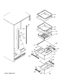 07 - Fresh Food Shelves parts for Ge Refrigerator GSF25JGBBBB from AppliancePartsPros.com