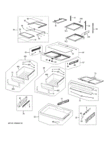 07 - Fresh Food Shelves parts for Ge Refrigerator DFSF9VKBABB from AppliancePartsPros.com