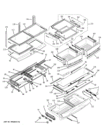 07 - Fresh Food Shelves parts for Ge Refrigerator PFSS5RKZASS from AppliancePartsPros.com