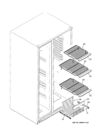05 - Freezer Shelves parts for Ge Refrigerator DSHF6VGBBCBB from AppliancePartsPros.com
