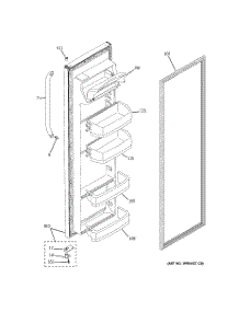 02 - Fresh Food Door parts for Ge Refrigerator GSH25JSBBSS from AppliancePartsPros.com