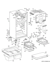 02 - Cabinet parts for Ge Refrigerator GTH18HBB3RCC from AppliancePartsPros.com
