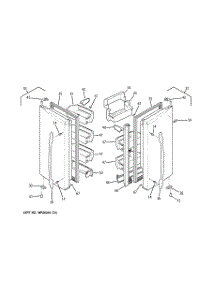 02 - Fresh Food Doors parts for Ge Refrigerator PGCS1NFZBSS from AppliancePartsPros.com