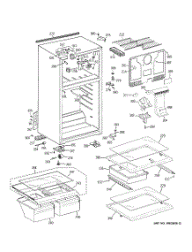 02 - Cabinet parts for Ge Refrigerator GTE16HBZCRWW from AppliancePartsPros.com