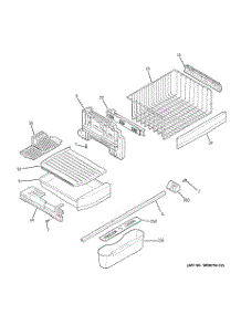 03 - Freezer Shelves parts for Ge Refrigerator PDCS1NCZBRSS from AppliancePartsPros.com